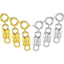 ネックレス留め具マグネットクラスプ6個セットエンドパーツジュエリー用延長用金具磁気クラスプDIY用クラフト作り簡単装着