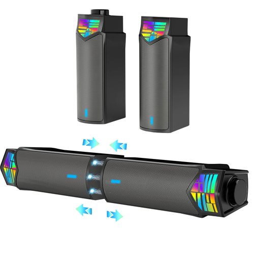 【2IN1】SMALODYPCスピーカーBLUETOOTH5.3ゲーミングスピーカーLEDライト付きUSB接続プラグ&プレイコンピューター/ラップトップ/ゲーム機などに対応付き【分離できる】(カジュアル) 【2IN1】SMALODYPCスピーカーBLUETOOTH5.3ゲーミングスピーカーLEDライト付きUSB接続プラグ&プレイコンピューター/ラップトップ/ゲーム機などに対応付き【分離できる】(カジュアル)