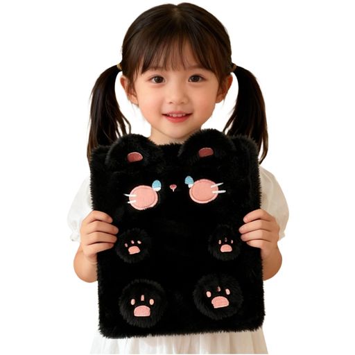シール帳 A6 もふもふ バインダー そのまま入れるタイプ 貼らない収納 10枚リフィル+下敷き2枚付き 女の子・子供・大人向け 布製 かわいい 3D立体シール対応 firstlove-10152812 ハピナイス 楽天市場店 パッケージ画像
