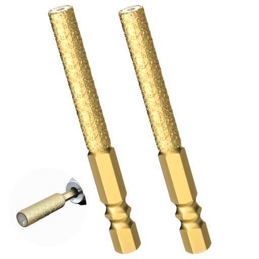 基本仕様&amp;セット内容】2個セット、サイズ:幅約6mm、長さ約65mm、研磨部長さ約40mm。 【研磨層】大粒径ダイヤモンド砥粒を高密度配置し、迅速かつ効率的に材料を除去します。ろう付け工程を採用し、ダイヤモンド粒子がしっかりと埋め込まれている。脱落しにくく、長持ちします。 【高マンガン鋼ハンドル】一体成型の高マンガン鋼ハンドルで硬度と靭性を兼ね備えた一体型ハンドル。手への振動なしを保証します、粉塵発生も少ない、高い同心度、耐破損性を保証します。 【六角形デザイン】6mm六角シャンクは電動ドリル、インパクトドライバーに対応。様々な電動工具との素早い接続を容易にする。高速回転時にしっかりとしたグリップを提供し、滑りを防止。安定した固定で正確な研削作業をサポート。 【幅広い適用シーン】セラミック、ステンレス、鋳鉄、石材など硬質材料の研磨やバリ取りに適しています。灰鋳鉄、球状鋳鉄などさまざまな硬質材料の粗加工にも適しています。
