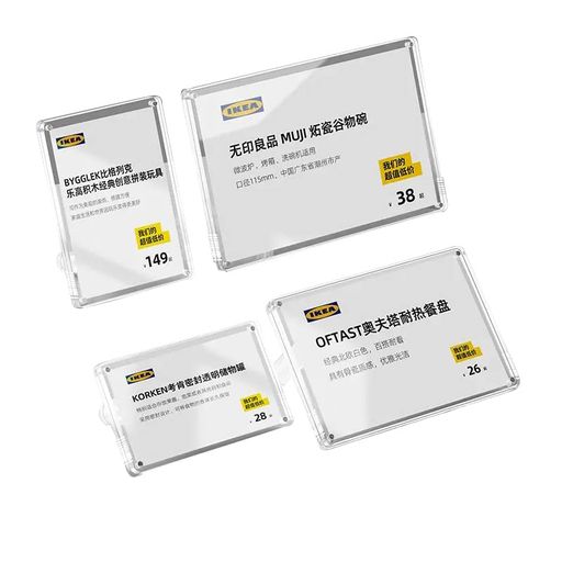 樂天商城 - Haloy2個入ポップスタンド透明アクリル樹脂プライスカード立てプライススタンドプライスカードスタンドカード立て値札値札立て値札スタンド販促用品(C90x54mm)