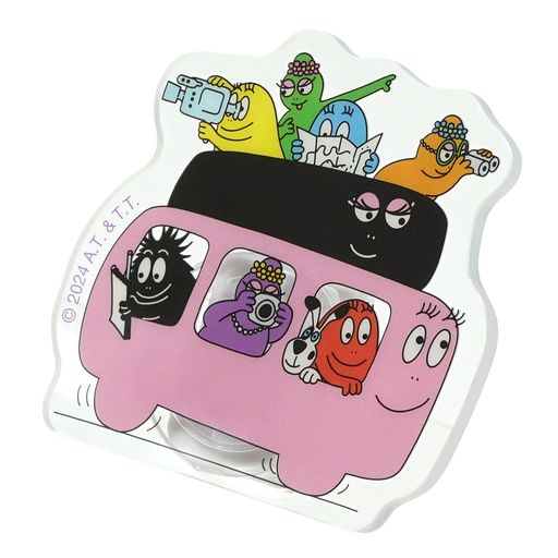 グリーティングライフアクリルクリップ回転バーバパパファミリーBBZ-321パープル