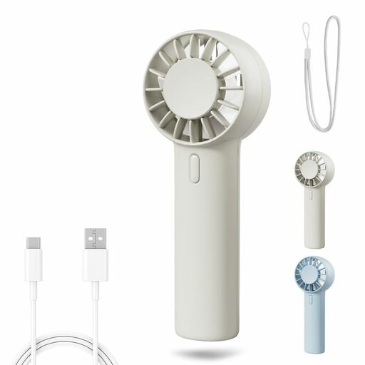 CANPLUS携帯扇風機ハンディファン3WAY仕様卓上手持ち首掛け静音USB充電ターボファン強力送風最大6時間..