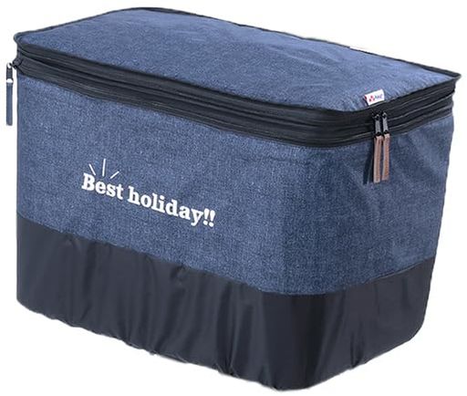 川住製作所自転車2段式前カゴカバーデニム柄(ワイド型)KW-557NVネイビー