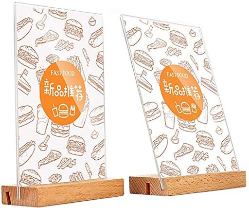 樂天商城 - Haloyサインホルダーメニュースタンドフォトフレーム透明アクリルPOPスタンドT型/L型両用広告写真カード立て(A6)