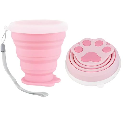 【製品仕様】折りたたみ式コップは、グリーン、ピンク、ブルー、グレーの全4色で、ご用意いたします。容量:200ml。耐熱温度:-50°C~230°C。サイズ: 85mm(幅) x 90mm(高さ) - 開、 85mm(幅) x 30mm(高さ) - 閉。*ご注意:安心してご利用いただくために、電子レンジや火で直接加熱しないでください。 【漏れ防止蓋付き&amp;高温・低温耐性】特別に設計された気密蓋が漏れを防ぎ、液漏れや粉塵の混入を心配する必要はありません。高温・低温耐性があり、温かいコーヒーも冷たい飲み物も安心してお楽しみいただけます。衛生的で実用的な製品です。 【軽量・折りたたみ式使用便利】折り畳みで収納し易く、軽くて持ち運びに便利です。カップの底をそっと引き上げて使用し、使用しないときはカップを押して折りたたむだけです。ポケット、バッグ、スーツケース、引き出しの中に収まりとっても便利です。 【安全無毒】食品グレードの安全材料で作られており、人体に無害で妊婦や子供でも使用できます。 耐久性があり落ちっても破れにくく、環境に優しく持続可能で、とても実用的で、お手入れも簡単です。
