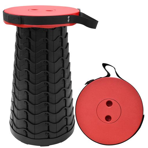 🌈【波紋状&amp;超耐荷重180KG】ポリアミド素材と波紋状デザインで椅子の安定感が抜群です。高品質のPP素材により負荷が180kgまでたどり着けます。丈夫なマルチリングバックル設計で安定性と耐久性に優れます。 展開サイズ:25x45CM 収納サイズ:25x6.5CM 重量:1.15 KGS。 🌈【1秒開閉可能・高さ調整自由】 閉じた状態(6.5cm)から完全に開いた状態で(45cm)まで自分のニーズに応じてお好みの高さに調整できます。高齢者・子供・家族全員のニーズを満たします。 高さ約6.5cm~約45cmの間で伸縮自在に高さを調整できます、どうなシーンでも万能椅子として使用頂けます。 🌈【円形構造・軽量】高強度で頑丈なプラスチックPA66製、円筒形構造、強固なバックル、および滑り止め加工の底面。折りたたんだ状態の大きさはほぼハンドバッグサイズです。直径25.5cm、重量は1.25kgで持ち手も付いているので持ち運びに最適です。カバンやリュックに入れて持ち運ぶこともできます。