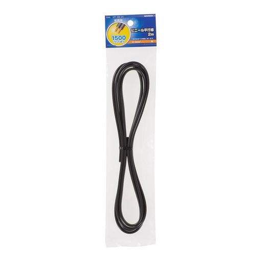 Rakuten - OHM 配線用 ビニール平行線 黒 2m 1500W (04-7472)