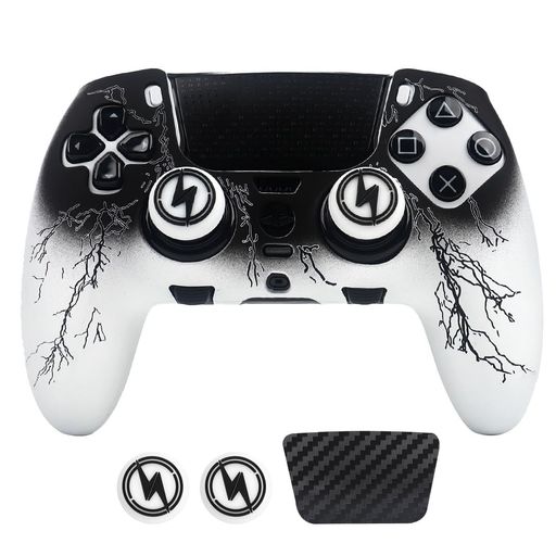 【 Ps5 Dualsense Edgeコントローラー用特殊シリコンカバー】 シリコンケースカバーは、Ps5 Dualsense Edge Controller Procontroller用に正確に仕立てられています。 Ps5コントローラー用に正確にカットされており、すべてのコントロールとポートに正確にアクセスできます。 高品質のシリコンカバーがコントローラーを完全に覆い、コントローラーに人間工学に基づいたソフトなタッチを与え、ゲームプレイ中に触るのに最適です。 (注:コントローラーは含まれていません)。 【スキン1枚/親指グリップ8個】コントローラースキン1個とFPS PROサムグリップ4組があり、さまざまなニーズを満たします。 これらのゲームアクセサリーはアナログスティックの体験を向上させ、特にFPSゲームでより正確になります。 【完璧なタッチ】コントローラーカバーは高品質のシリコーンゴム製で、軽量で柔らかく、環境に優しく、洗濯可能で、より良いゲーム体験を提供します。