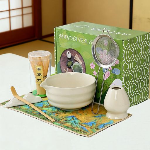 樂天商城 - 『matchaset』抹茶セット茶道具7点フルセット抹茶碗茶筅茶杓茶筅立て茶巾茶こし茶漉し茶道体験手作り上釉り茶道の練習家庭用初心者向け抹茶セット和風オールシーズン対応抹茶ラテ作り…