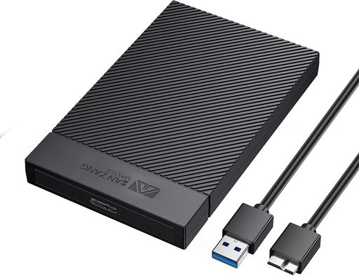 SAN ZANG MASTER 2.5インチ HDD ケース USB 3.0接続 UASP対応 5GBPS高速転送 HDD外付けケース 2.5インチ SSDケース 4TB容量対応 ハードディスクケース 工具不要 バックアップ 9.5MM/7MM SATA