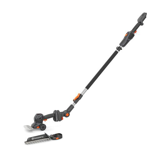 【軽量&amp;扱いやすい】本体重量約2.7kg(バッテリー含まず)の軽量設計。取り回しやすく、女性や高齢の方でも扱いやすいモデルです。 【高い場所にも届く】ポールの長さが1.2m~1.8mまで伸縮可能。 【豊富なアタッチメント】タイヤを付けることで作業UP。ヘッジトリマーで細い枝の生垣に。 【低騒音・低振動で近隣にもやさしい】エンジン式に比べて静音・低振動設計。住宅街や早朝・夕方の作業でも安心して使えます。 【安全性にも配慮】両手スイッチ式の安全設計により、不意の誤作動を防止。安心して剪定作業が行えます。