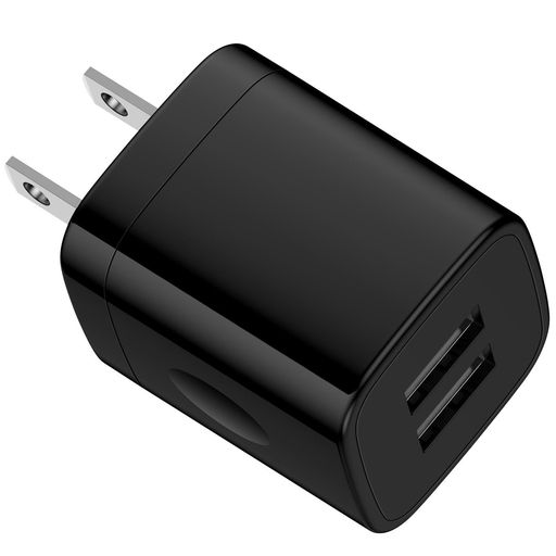 HUHUTA AC式充電器 2ポート合計10W 超小型 コンセント USB スマホ充電器 USB-A&USB-A IPHONE 充電器 アダプター (PSE認証済み/コンパクトサイズ) ACアダプター 2.1A 急速充電 同時充電 携帯充電器