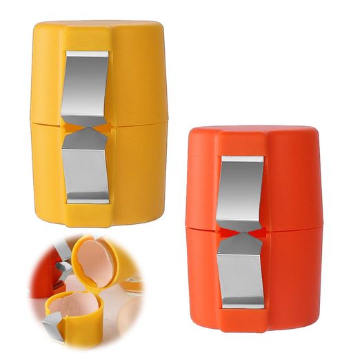 PAVIKE卵割り器ゆで卵生卵卵割り機2個卵割りツール簡単操作卵殻切り卵殻セパレーター卵カッターエッグオープナーポータブル卵切り器キッチンベーキングツール家庭、寮、キッチン用調…