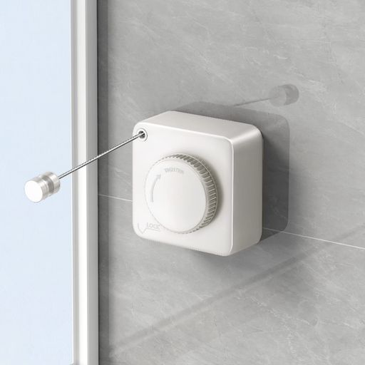 室内物干しワイヤーステンレス物干しワイヤー室内自動巻き取り洗濯物干しネジ室内物干し壁掛け室内物干しコンパクトホワイト物干しロープ梅雨対策室内物干し天吊り防水防錆VOLPONE