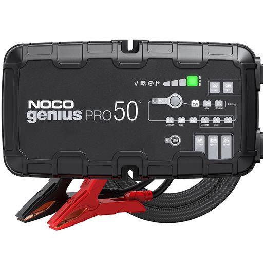 マルチボルテージ(6V(25A)、12V(25A)、24V(12.5A))対応バッテリーチャージャー