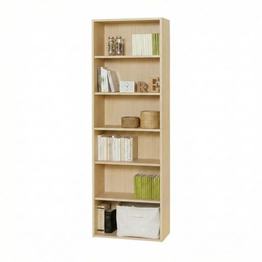 Wall Furniture - 白井産業フリーラックシェルフ本棚整理棚同シリーズで組み合わせ自由自在一人暮らしの部屋や狭いスペースにぴったりサイズナチュラルブラウン木目柄ベーシックデザイン幅58.1x奥行29.2…