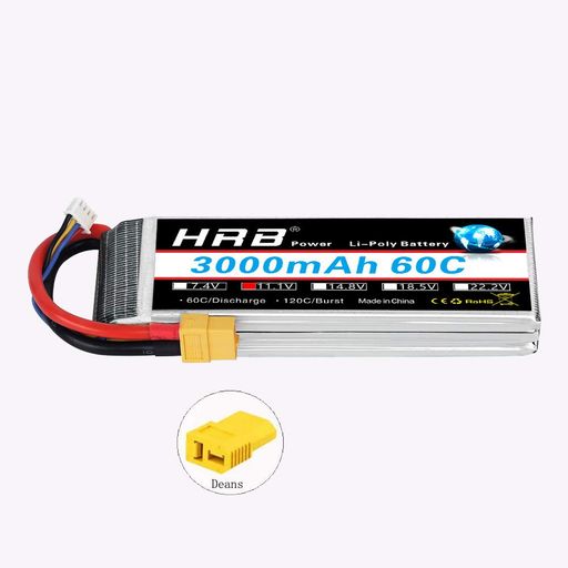 HRB 3S 3000MAH 11.1V 60C XT60 DEANS T LIPOバッテリー RC飛行機RCカーRCトラックレーシングドローンマルチローターに適合