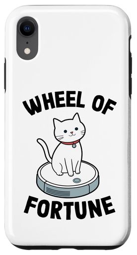 WheelOfFortuneロボット掃除機おもしろ猫スマホケースiPhoneXR用