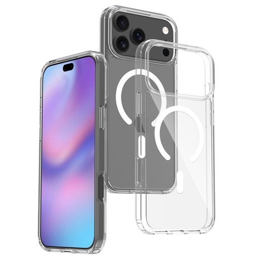 Rakuten - iPhone17 Pro Max 用 ケース クリア tpu MagSafe対応 マグネット搭載 いPhone17Pro Max スマホケース 滑り止め 傷つけ防止 指紋防止 透明 薄型 軽量 黄変防止 全面保護 耐久性 耐衝撃 米軍MIL規格取得