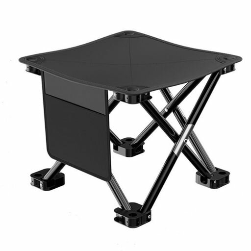 EOMECUIGAO折りたたみ椅子軽量持ち運びアウトドアチェア-コンパクト簡易折り畳み椅子(ブラック)