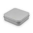 LKCCTKコンドームケース薬ケース小型メタル収納雑貨入れ蓋付き正方形コンテナブリキ缶小物入れ缶(ホワイト)