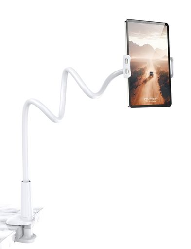 タブレットスタンドアームiPhone&iPad両用寝ながらフレキシブル柔軟自由調節幅広い互換性4-10.6インチ