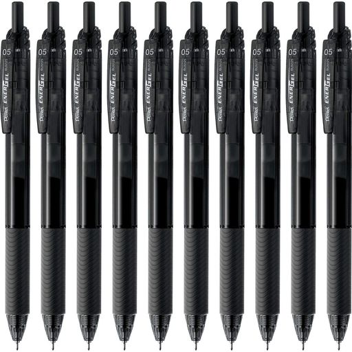 【特長】スッとかけてサッと乾くゲルインキボールペン 【インキ色】黒 【ボール径】0.5mm 【材質】軸・クリップ・ノック=再生PP、グリップ=エラストマー 【1本あたりサイズ/重さ】幅 16mm x奥行 11mm x 長さ 147mm/12g