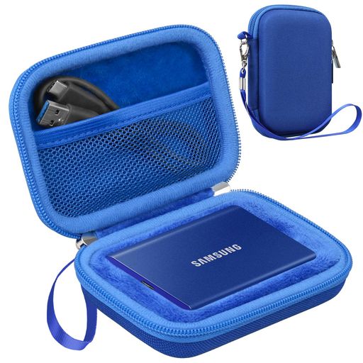 LacdoハードキャリングケースSamsungT7/T7TouchポータブルSSD用外付けソリッドステートドライブ500GB1TB2TB4TBUSB3.2Gen2ハードEVA耐衝撃ストレージ
