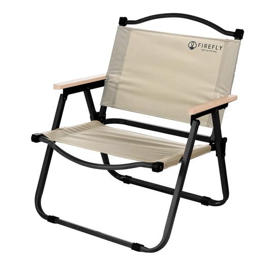 Rakuten - アウトドアチェア|折り畳み椅子ローチェアキャンプ超軽量丈夫耐荷重100kg大人子供(ベージュ)