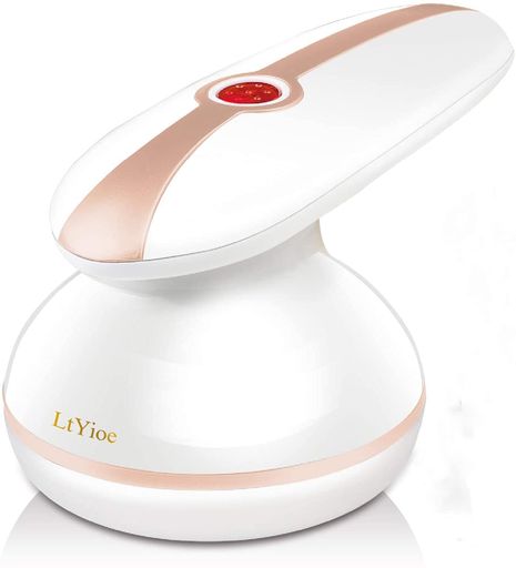 LtYioeけだまとり電動毛玉取り器強力ステンレス三枚刃USB充電式携帯式安全機能が付き2個替刃付き掃除用ブラシ付き毛玉クリーナー人気ローズ