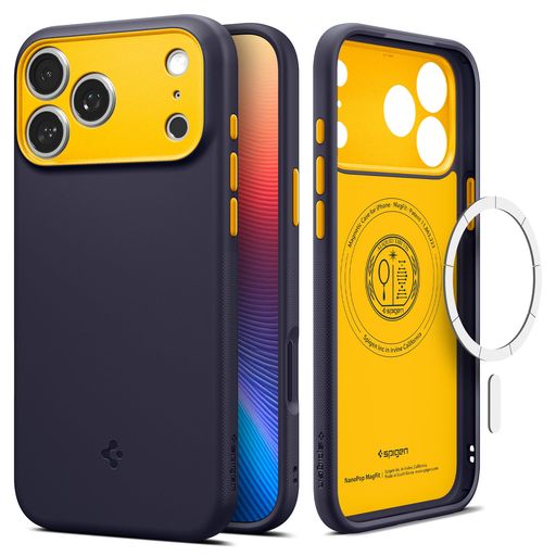 樂天商城 - Spigen【創業18年の技術力】iPhone17ProケースMagSafe対応マグネット搭載ストラップホール米軍MIL規格ナノポップ・マグフィット(ブルーベリー・ネイビー)ACS09966