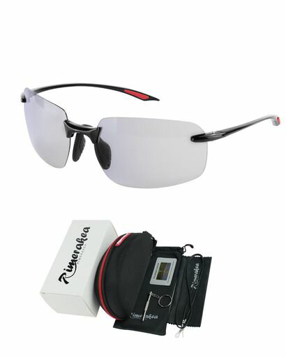 Sunglasses - [Rimerakea]サングラスメンズ偏光UVカット超軽量TR90遮光男女兼用スモークグレーおしゃれ釣り運転用