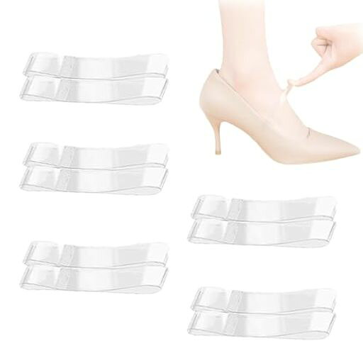 YONTTQNN シューズバンド パンプス ストラップ 後付け シューズストラップ かかと脱げ防止 透明 約11cm*1cm 5組セット