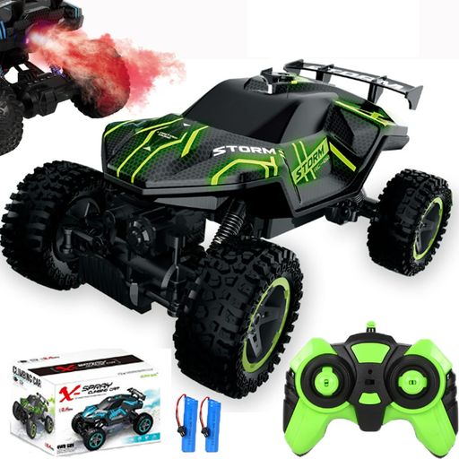 ラジコンカーこども向けオフロードスタントカーRCカー操作時間70分4WD四輪駆動1/16五つライトモード水..