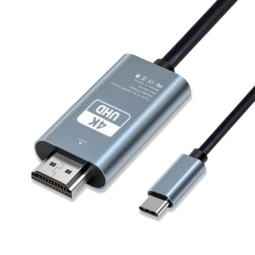 USB C HDMI 変換ケーブル - 2M「4K@30hz UHD映像出力/Thunderbolt対応/在宅勤務」...