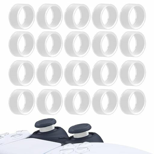 スティック保護リングシリコンリングプロテクトリング保護ゲームリング薄型薄い削れ防止摩耗減少簡単装着透明ティックの軸を守るSwitch..