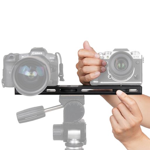 Rakuten - スリック 三脚アクセサリ プレート III 機材2台取付可能 アルカスイス規格互換 最大搭載荷重2.5kgx2 アルミ製 209790
