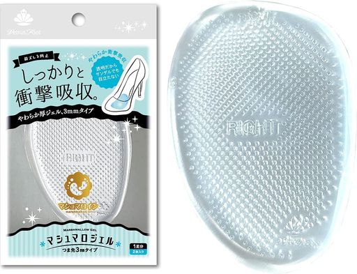 [アクティカ] サンダル パンプス 前ずれを防止する 衝撃吸収 つま先パッド やわらかジェル マシュマロジェル クリア …