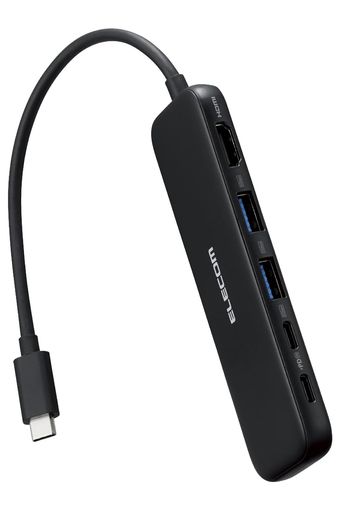 エレコムUSB-Cハブドッキングステーション5in1100WPD対応HDMI4K30Hz高速データ転送5GbpsブラックDST-W01