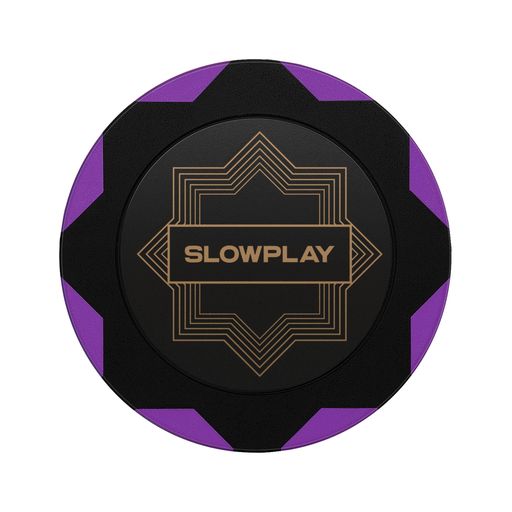 SLOWPLAY NASHクレイポーカーチップ 14G 重量感あるクレイチップ 40MM 大きめ 50枚入り パープル(チップバリュー表記なし)