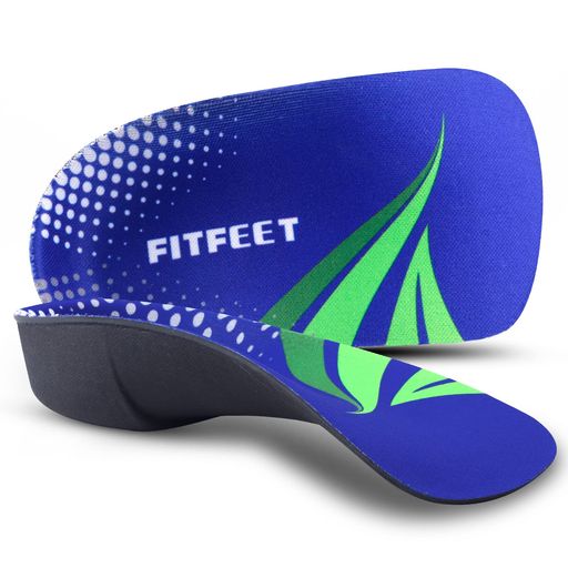 FITFEET 扁平足 インソール 中敷き 衝撃吸収長さ3/4半敷 ハイ アーチサポート 足底筋膜炎 O脚中敷き 衝..