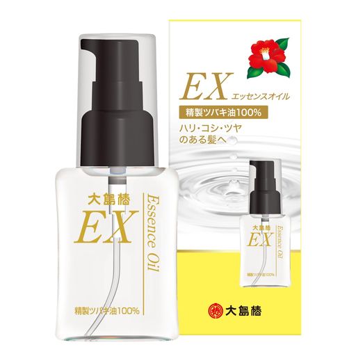 大島椿 EXエッセンスオイル 椿油 ヘアオイル マルチオイル 髪 頭皮 全身 無香料 精製ツバキ油100 洗い流さないトリートメント 40ML