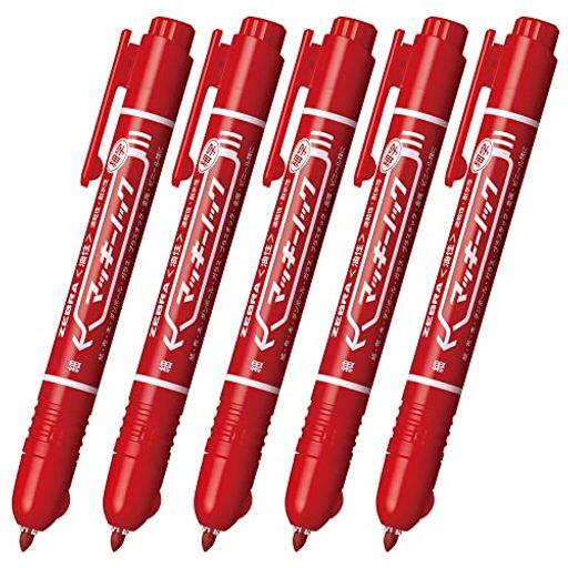 ゼブラ 油性マーカー マッキーノック細字 赤 5本入 P-YYSS6-R5-AZ