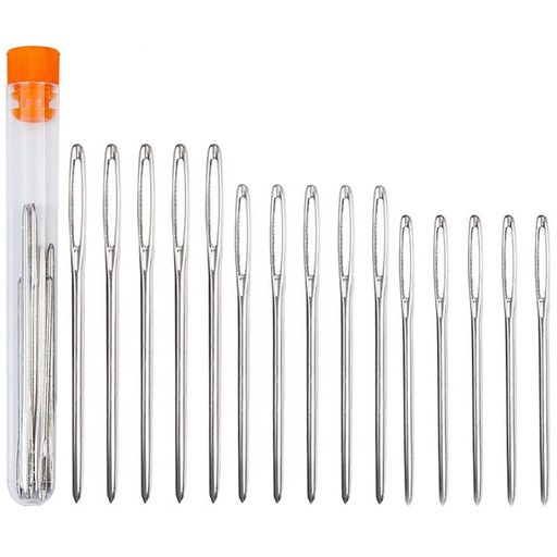 YFFSFDC手縫い針丸針15本セット手縫針レザークラフト用針縫い針革用針刺しゅう針毛糸編みフェルト針厚..