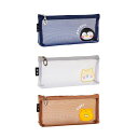 Clapoyisメッシュペンケース3色セット可愛いキャラクター柄(動物柄)