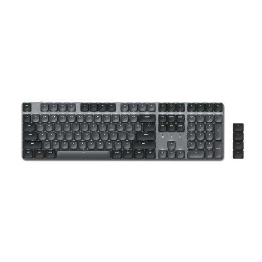 SATECHISM3Bluetoothメカニカルキーボードワイヤーレス(USQWERTY、テンキー付、108キー、バックライト、充電式)–ゲーム・オフィス用、Mac&Windows–ダークグレー