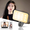 自撮りライト撮影用ライトスマホライトリングライトクリップ物撮り女優ライトIPHONE対応オンライン会議撮影配信スマホ/タブレット取付3色調整3段階調光コンパクトUSB充電式(2)