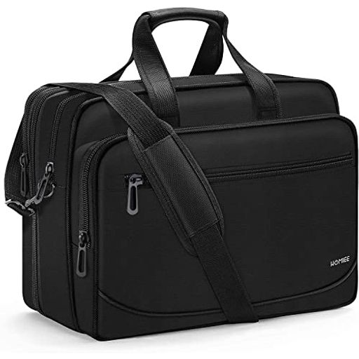 [HOMIEE]ビジネスバッグメンズPCバッグ17インチブリーフケース2way大容量マチ拡張可能パソコンバッグA4..