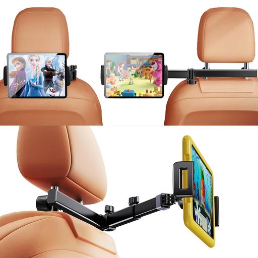 NIFBANG タブレット ホルダー ヘッドレスト IPAD 車載ホルダー スタンド 伸縮アーム 後部座席 スマホホルダー ヘッドレスト バーの適用幅範囲1CM-16CM 4.9-12.9インチ対応 IPAD PRO/AIR MINI用...